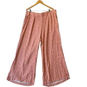 Torrid Wide leg pants 3X High rise waist Pockets Light salmon Womens Plus sz 3R